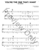 You're the One that I Want piano sheet music cover